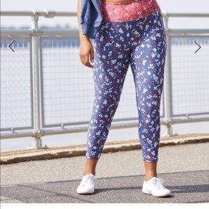 Anthropologie Kachel Leggings with Fruit Strawberries Cherries Flowers Print
